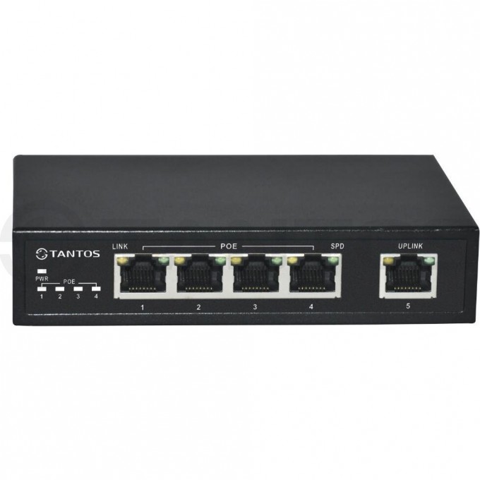 5 портовый гигабитный POE-коммутатор TANTOS TSn-4P5G 00-00043085